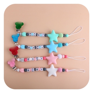 Venta al por mayor libre de BPA lindo de silicona cabeza de ratón chupete Clip bebé dentición chupete cadena titular - Product Image 2