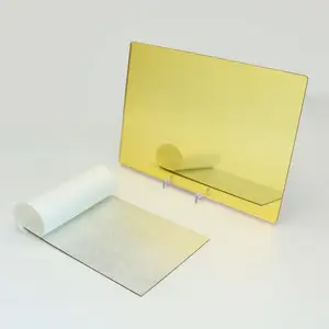 Alands plastik 1mm 1.8mm 2.8mm cermin akrilik emas lembar cermin kaca akrilik emas