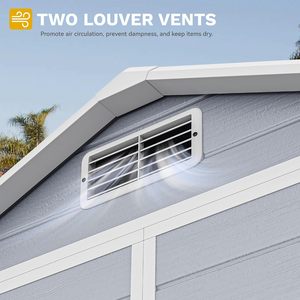 Abri de jardin étanche 4x6 pieds grande capacité, idéal pour ranger les outils d'été, avec plancher inclus - Vente chaude directe usine - Product Image 5
