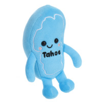Boneka Plush Custom Lake Tahoe, Bentuk Danau Biru Lucu, Mainan Boneka Isi Dakron, Hadiah Suvenir, Logo Bordir, Kartun, Ornamen Plush Lembut