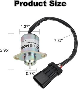 วาล์วโซลินอยด์ตัดน้ำมันเชื้อเพลิงเครื่องยนต์รถขุด 12V DC 25-15230-01 SA-4561-T อะไหล่เครื่องจักรก่อสร้าง - Product Image 3