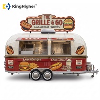 Remorque alimentaire Airstream personnalisée, remorque de restauration mobile, camion de restauration rapide commercial avec cuisine complète, chariot à hamburgers
