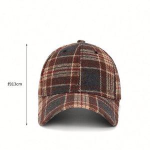 2025 New Autumn Winter Classic Checkered Baseball <b>Cap</b> Outdoor Windproof Houndstooth Baseball <b>Caps</b> for <b>Women</b> Men - Product Image 4