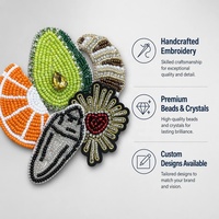 Patchs brodés en strass faits main, écologiques et tendance, à coudre sur les chaussures, les sacs, les chapeaux, les vêtements et les accessoires, en feutre