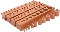 Cylindres à boutons Montessori, cylindres en bois, blocs d'échelle, jouet éducatif en bois Montessori