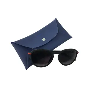 Однотонная сумка-чехол, прочный кожаный чехол для очков и солнцезащитных очков, Жесткий Чехол, удобный легкий защитный футляр для переноски