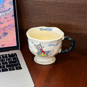 Tasse en céramique <span class=keywords><strong>Tom</strong></span> et Jerry, design de dessin animé, avec poignée, cadeau de bureau, pour cadeaux, été 2024 - Product Image 3