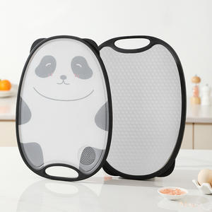 Tabla de Cortar con Diseño de Panda, Acero Inoxidable 304, Tabla para Cortar Frutas, Apta para Lavavajillas, Forma Rectangular - Product Image 1