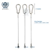Système de suspension sur mesure avec câble de maintien en acier inoxydable pour élingues