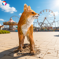 SanheRobot - Modelo de Zorro Animatrónico Realista de 1.8 Metros, Simulación de Zorro de la Selva a Tamaño Real para Decoración de Parques