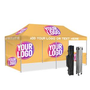 Tentes de réception robustes sur mesure 10x10 avec parois latérales et drapeaux, abri pliable sur mesure 10x12, 20x20 - Product Image 5