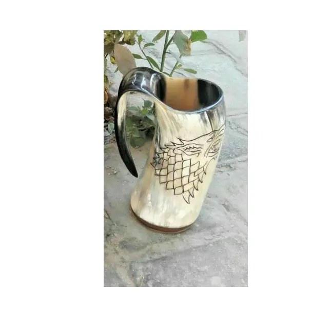 Hand made buffalo ox horn for wine beer antique look Drinkware Horn Mug Available at Wholesale Price from India