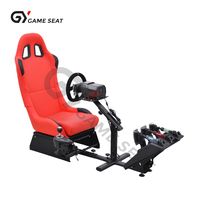 Cockpit de simulateur de course en métal GY039 avec siège de course réglable pour jeux de course automobile, personnalisable, garantie 1 an