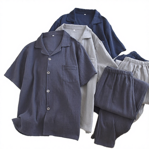 <b>Women's</b> 100% Cotton Short Sleeve Vintage Casual <b>Pajama</b> Set Lightweight <b>Summer</b> Sleepwear with Shorts Soft Solid-Color Loungewear - Product Image 3