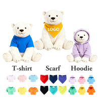 Peluches personnalisées avec logo promotionnel, souvenirs, jouets en peluche, ours polaire de dessin animé avec t-shirts