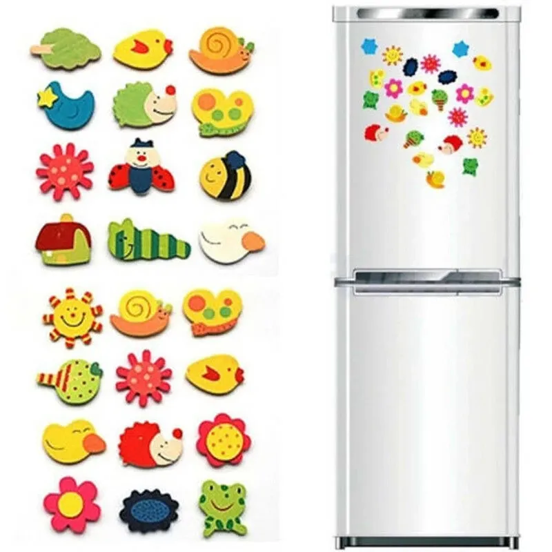 다채로운 사랑스러운 나무로 되는 만화 냉장고 자석 마술 색깔 아이 장난감 냉장고 자석