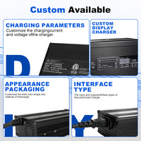 Chargeur de batterie lithium-ion MCU 12V-84V DC en aluminium avec protection contre les courts-circuits, indicateur LED, design pliable, 130-1600W électrique