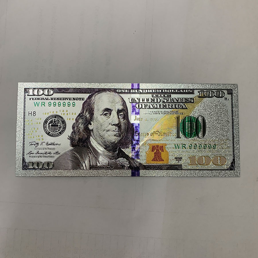 金箔紙幣USD 100ドル紙幣記念ドル銀紙幣ブラックコレクション