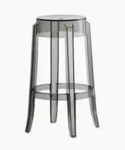 Tabouret de bar, tabouret rond de laboratoire, chaise de réception PC, tabouret design nordique en acrylique transparent - Product Image 1