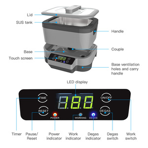 ODM ZX-1200 1.2L Commercial Digital Ultrasonic Nail Tools Cleaner for Jewelry Watch Glasses Repair Tools Beauty Tools - Product Image 3