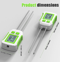 Testeur de sol numérique LCD 5-en-1 avec double aiguille pour la surveillance du pH et l'analyse des nutriments de fertilité