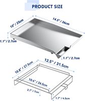 Antiadhésif en acier inoxydable four sûr Durable facile à nettoyer cuisine ustensiles de cuisson grande plaque de cuisson pour la cuisson rôtir et cuire