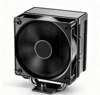 Refroidisseur de processeur rapide pour Intel LGA 1700 1851 AMD AM5, 4 caloducs, 100 mm PWM, refroidissement silencieux à air