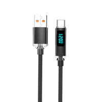 Cable de Datos Tipo-C Trenzado de Nailon Jingyao, Carga Súper Rápida de 120W 6A, Compatible con Teléfonos Honor