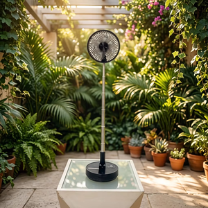 จอแสดงผลดิจิตอล มัลติฟังก์ชั่น เสียงเบา พัดลมไฟฟ้า/มือหมุนแบบพับได้ ชาร์จไฟได้ ปรับความเร็วได้ ตั้งเวลาได้ รีโมทคอนโทรล - Product Image 2