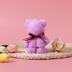 Acara Pembukaan Handuk Bayi Beruang Teddy Souvenir Bulu Karang Hadiah Kecil Warna Solid Hadiah untuk Siswa dan Hadiah Pernikahan - Product Image 5