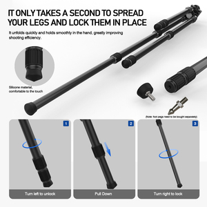 Hợp kim nhôm chụp chân máy săn bắn nỏ phần còn lại Heavy Duty Tripod với rắn kẹp - Product Image 3