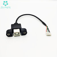 Kabel Panel kustom USB 2.0 B tipe perempuan ke JST/Molex 5 Pin kabel USB B perempuan kabel Pin kabel Wanita