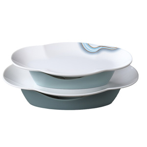 Oval Melamine Serving <b>Tray</b> <b>Large</b> Hotel Restaurant Platter Unbreakable Food Safe Dishware - Product Image 5