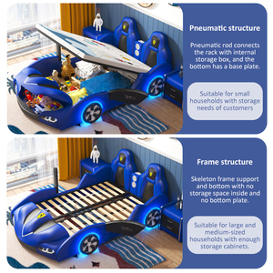 Letto per bambini ragazzo auto nuovo in legno massello ragazzo casa letto singolo cartone animato ragazzo camera da letto letto per bambini - Product Image 5