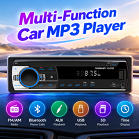 Nouveau lecteur MP3 de voiture 1DIN avec LED, USB, Bluetooth, autoradio avec radio FM pour mise à niveau audio automobile