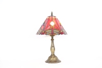 Nouvelle Arrivée - Abat-jour Dôme Mosaïque Bleue en Verre Teinté Romantique, en Aluminium et Résine, Lumière Ambiante E26, Finition Bronze Classique