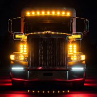 Lampe d'ambiance intérieure ambre 4,8 pouces pour camions, remorques et VR Peterbilt Kenworth Freightliner