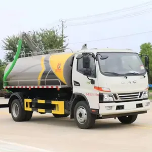Nuevo chasis Dongfeng de la marca China 4X2 camión de succión fecal de aguas residuales de 8 metros cúbicos nuevo a la venta