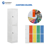 Armoire de rangement métallique OEM personnalisée en acier, casier commercial avec couleur, porte et compartiments personnalisables