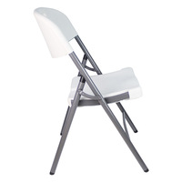 Ensemble table et chaises pliantes d'extérieur en plastique et métal HDPE, résistant aux UV, haute qualité, blanc, pour hôtel, hôpital, salle à manger, villa, entrée