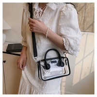 Nouveauté Sac bandoulière transparent en PVC imperméable avec fermeture à glissière Sac bandoulière réglable Sac messager