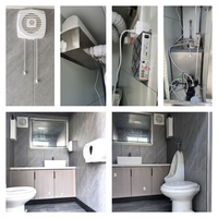 QUANBAI QB-T3-3 Remorque WC et Douche Mobile de Luxe Moderne à 2 Cabines, Préfabriquée en Panneaux Sandwich d'Acier, Réservoirs de 750L