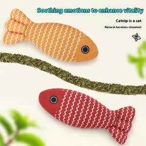 ของเล่นแมวตุ๊กตาปลามิ้นท์เหมือนจริงของเล่นไม้กายสิทธิ์ทีเซอร์แบบชาร์จไฟได้อุปกรณ์สำหรับสัตว์เลี้ยงแนวคลาสสิก/ทันสมัย/ลายการ์ตูน - Product Image 2