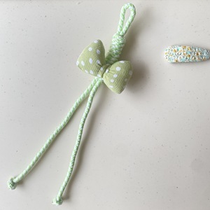 Porte-clés en corde avec breloque nœud papillon mignon et bouffant en <span class=keywords><strong>tissu</strong></span> coloré pour sacs et sacs à main, pour filles et femmes, accessoire de porte-clés - Product Image 5