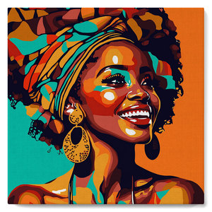 Dipinti e Arte Murale Africana di Moda Ritratti Femminili Pittura Digitale Fai da Te Decorazione Casa - Product Image 2