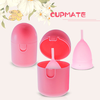 Boîte de rangement stérilisatrice portable en plastique PP respirant pour coupe menstruelle, hygiénique, réutilisable, pour voyage, nettoyage, multicolore