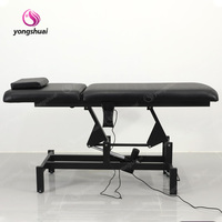 Table de massage électrique à cadre en aluminium pour usage commercial en salon, avec 2 moteurs, éponge haute densité, inclinaison complète du corps, design moderne