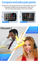 Autoradio stéréo portable 5 pouces avec GPS intégré, Android Auto, Linux, USB, pour montage sur tableau de bord de moto