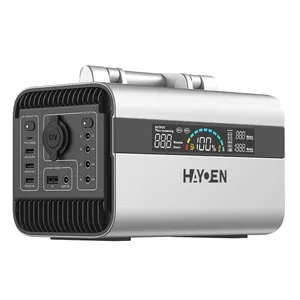 HAYOEN DC 110V 220V 600W 휴대용 태양 비상 발전소 577Wh 156000mAh 리튬 배터리 캠핑