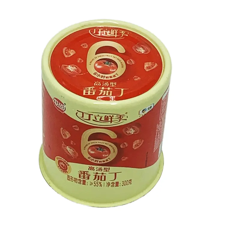 Factory Customized 300g round Seal Metal Tinplate Can Easy-to-Open Lid for Beef and Tomato Sauce Quality Metal Cans
